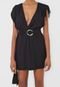 Vestido Triton Curto Fivela Preto - Marca Triton