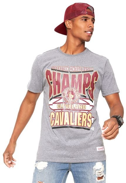 Camiseta Mitchell & Ness Cleveland Cavaliers Cinza  - Marca Mitchell & Ness