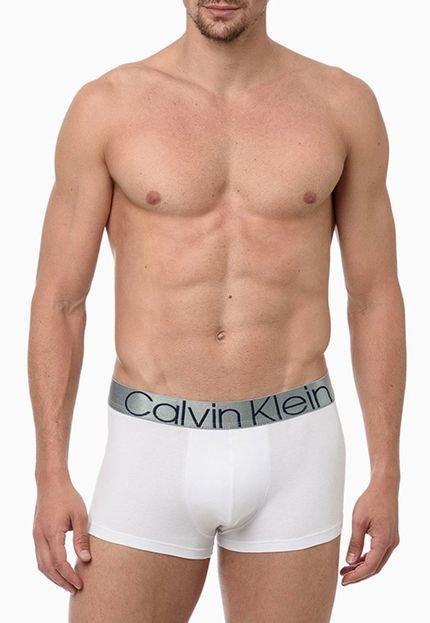 Cueca Calvin Klein Underwear Boxer Low Rise Trunk Cotton Ck Icon MAS8 Branca - Marca Calvin Klein Underwear