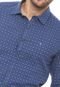 Camisa Yacht Master Slim Estampada Azul-marinho - Marca Yacht Master