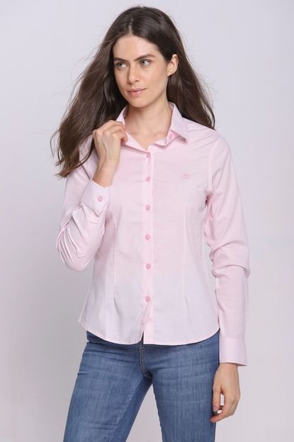Camisa Feminina Mista Básica Lisa Polo Wear Rosa Claro - Marca Polo Wear