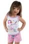 Pijama Infantil Curto Baby Doll Estampa de Unicórnio Rosa Linha Noite - Marca Linha Noite