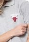 Camisa Polo NBA Chicago Bulls Cinza - Marca NBA