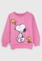Blusa de Moletom Tricae por Snoopy Infantil Woodstock Rosa - Marca Tricae por Snoopy
