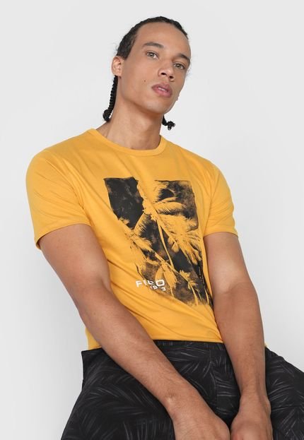 Camiseta Fico Palmeira Amarela - Marca Fico