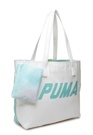 Bolsa Puma Prime Large Shopper P Branca/Verde