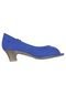 Peep Toe Lezard Azul - Marca Comfortflex