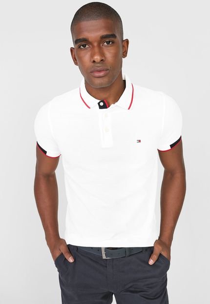 Camisa Polo Tommy Hilfiger Reta Lisa Branca - Marca Tommy Hilfiger