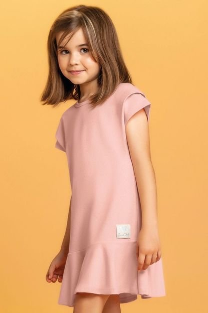 Vestido Infantil Menina Curto com Glitter Colorittá Rosa Claro - Marca Colorittá