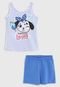 Pijama Malwee Liberta Curto Infantil Cachorrinho Branco/Azul - Marca Malwee liberta