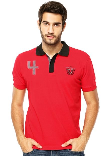 Camisa Polo TNG Brasão e Silk Vermelha - Marca TNG