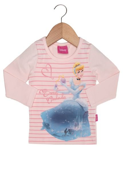 Blusa Brandili Manga Longa Menina Rosa - Marca Brandili