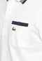 Camisa Polo Lacoste Bolso Branco/Azul-Marinho - Marca Lacoste