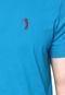 Camiseta Aleatory Bordado Azul/Vermelho - Marca Aleatory