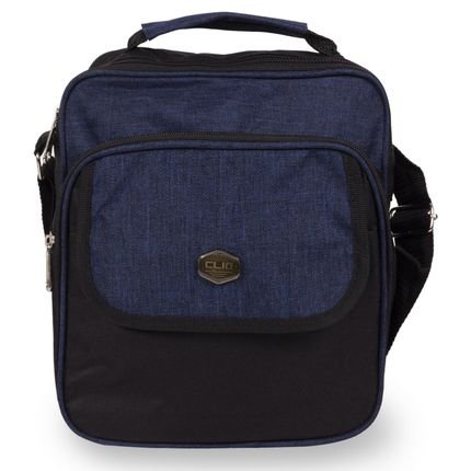 Shoulder Bag Moda Masculina C/ Alça Transversal Azul Jeans - Marca Clio