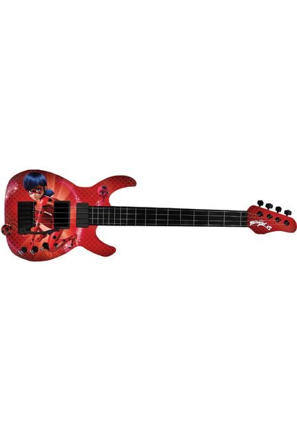 Guitarra Miraculous Ladybug Infantil Fun Divirta-Se Vermelho - Marca Fun Divirta-se