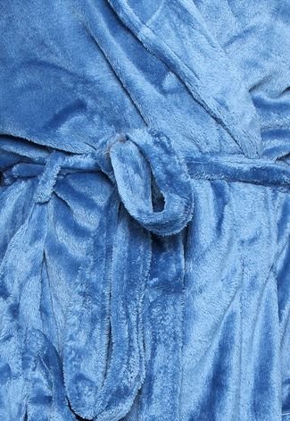 Roupão Corttex Home Design Flannel G Azul