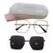 Óculos Clipon Sol Armação Feminino Quadrada 2 em 1 Thelma - Marca Palas Eyewear