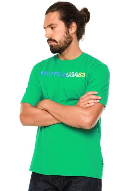 Camiseta Nautica Estampada Verde - Marca Nautica