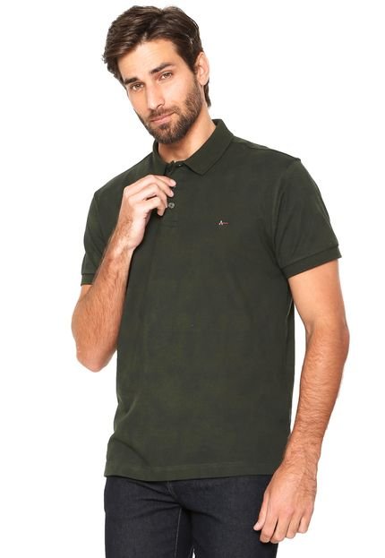 Camisa Polo Aramis Regular Fit Estampada Verde - Marca Aramis