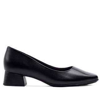 Sapato Feminino Piccadilly Casual Salto Bloco Preto