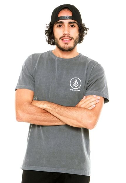 Camiseta Volcom Especial Circle Stoned Cinza - Marca Volcom
