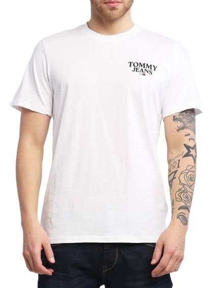 Camiseta Tommy Jeans Masculina Chest Entry Logo Branca - Marca Tommy Jeans