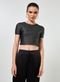 Blusa Cropped De Lurex Brilhosa - Marca Youcom