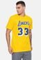 Camiseta Mitchell & Ness Los Angeles Lakers Abdul Amarela - Marca Mitchell & Ness