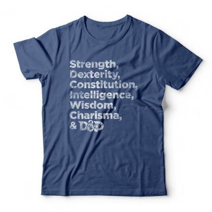 Camiseta Attributes - Azul Genuíno - Marca Studio Geek 