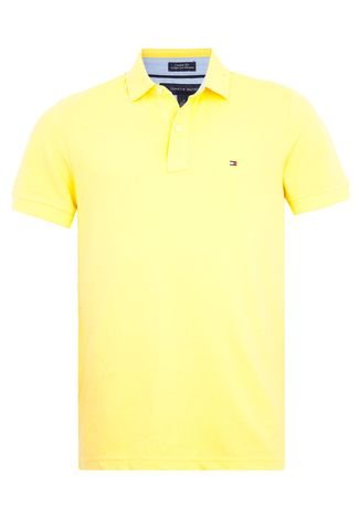 Camisa Polo Tommy Hilfiger Classic Amarela - Compre Agora