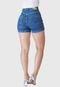 Shorts HNO Jeans Curto Liso Com Elastano Azul - Marca HNO Jeans