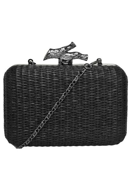 Clutch DAFITI ACCESSORIES Palha Preta - Marca DAFITI ACCESSORIES