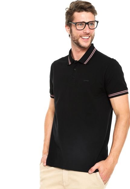 Camisa Polo Sommer Tiras Preta - Marca Sommer