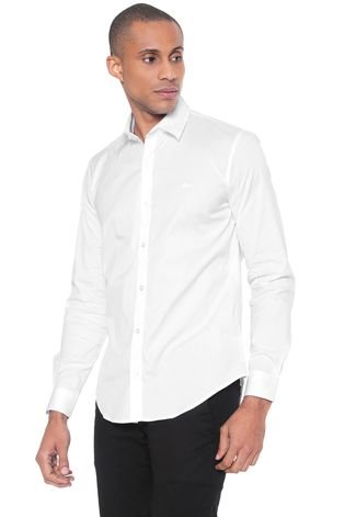 Camisa Lacoste Slim Fit Branca Compre Agora Dafiti Brasil