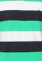 Camiseta Manga Curta Aleatory Listras Branca/Verde - Marca Aleatory