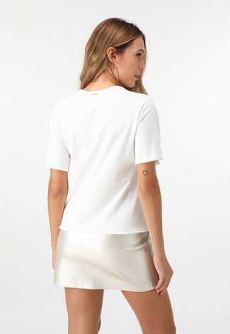 Blusa Cropped Lança Perfume Logo Branca