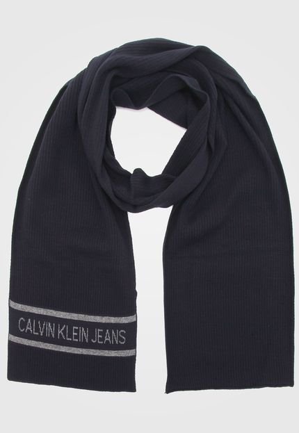Cachecol Calvin Klein Jeans Logo Azul-Marinho - Marca Calvin Klein Jeans