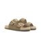 Snadália Birken Rasteira Couro Areia Fivela Dourada Kuento Shoes - Marca KUENTO SHOES