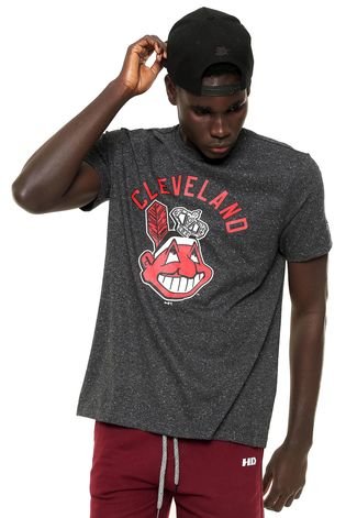 Camiseta New Era Cleveland Indians MLB Preta