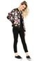 Jaqueta Bomber Acrobat Floral Preta - Marca Acrobat