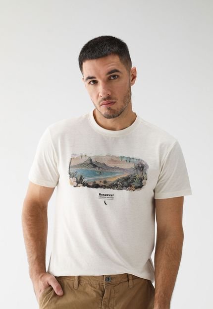 Camiseta Reserva Reta Estampada Imagine Rio Off-White - Marca Reserva