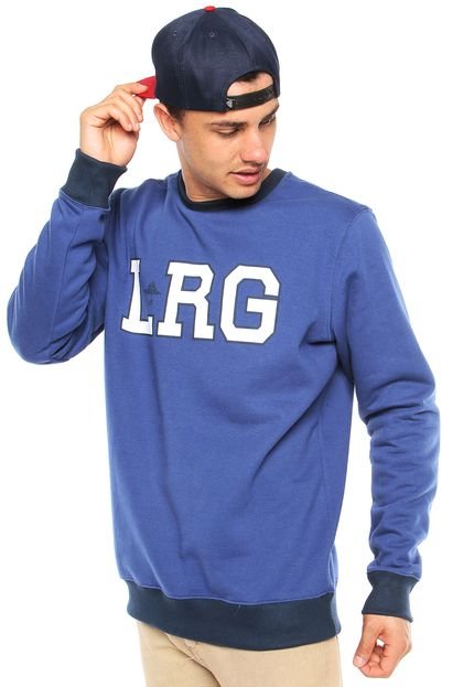 Moletom Flanelado Fechado LRG Franchise Crew Neck Azul - Marca LRG