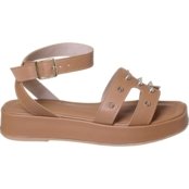 Sandália Feminina Plataforma Papete Flatform Fivela Marrom - Marca Angipé