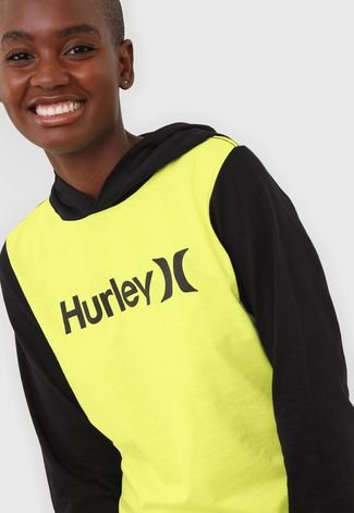 Vestido Hurley Curto One & Only Neon Verde/Preto