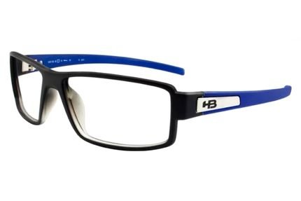 Óculos de Grau HB Polytech 93103/52 Preto e Azul Fosco - Marca HB