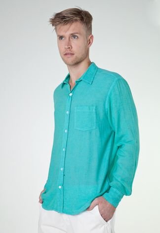 Camisa Rockstter Linen Color Verde