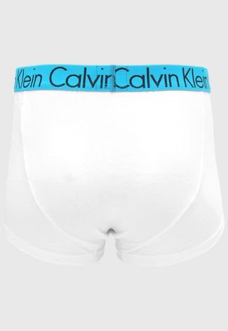 Kit 2pçs Cueca Calvin Klein Underwear Boxer Logo Preta/Branca