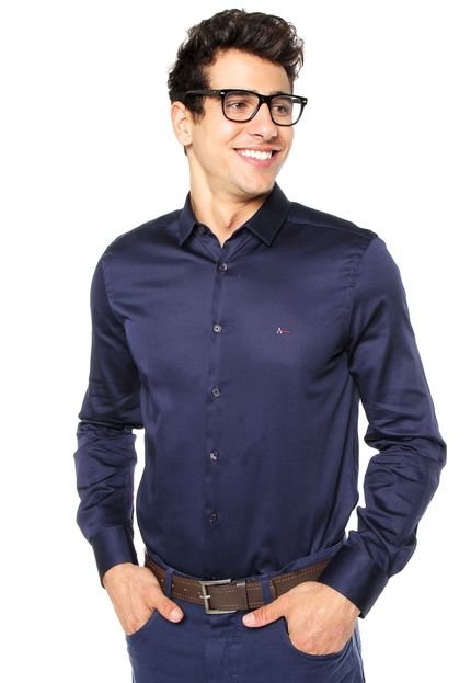 Camisa Aramis Slim Azul-marinho - Marca Aramis