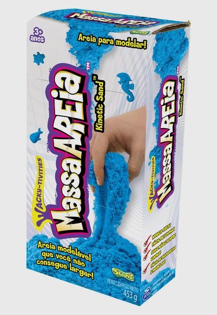 Areia De Modelar Massareia Kinect Sand Colorida Azul - Marca Sunny